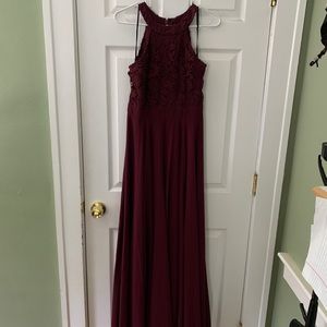 maroon dress, size large